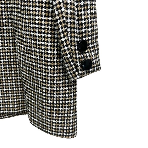 Jacqueline Ferrar Women Wool Blazer Houndstooth‎ Single Button Lined Pockets 18 - Picture 6 of 6